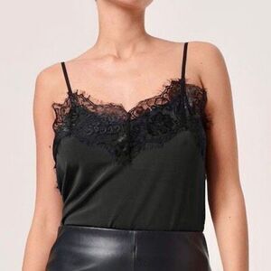 NWOT  Soaked In Luxury Black Lace SL Clara Singlet Camisole